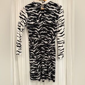 Black and White Zebra Print Dress